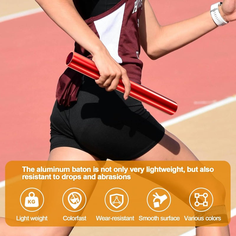 Supvision Aluminum Alloy Relay Batons Sets for Track and Field Durable Lightweight for Sports Teams Suitable for Athletes Seeking High-Performance Equipment in Outdoor Activities - Image 3